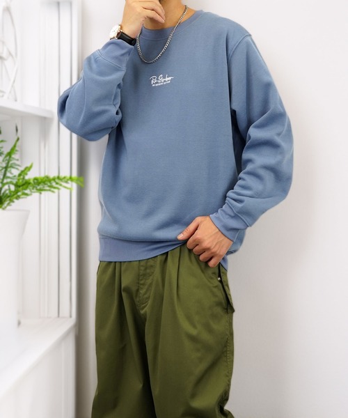 Burner（バーナー）の「【GROOVY STORE】ワンポイント刺繍裏起毛トレーナー（スウェット・メンズ・ライトブラック/ダークブルー/ホワイト系その他2/ブラック系その他2/ブラック/ホワイト/モカ/スミクロ/ダークネイビー/杢グレー/ブラック系その他3/ブラック系その他4/オフホワイト/ブラック系その他5/グレー系その他2/ブラウン/グレイッシュベージュ/パープル系/ホワイト系その他3/ブラック系その他6・LL/M/L）」の21枚目の写真