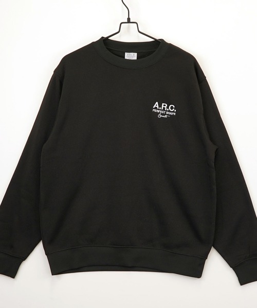 TWN正規品★25SS★Estbro カラー裏起毛トレーナー セール】【GROOVY STORE】ワンポイント刺繍裏起毛トレーナー