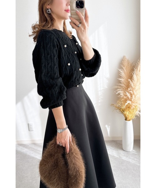 セール】【ZOZO限定】モヘアタッチケーブルパールニット（ニット