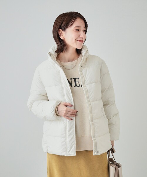 SHOO・LA・RUE（シューラルー）の「◆【洗える/撥水】中綿スタンドカラージャケット（その他アウター・レディース・ブラック/ダークグレー/オフホワイト・04/03/02/01）」の13枚目の写真