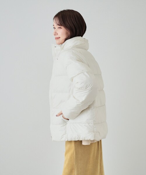 SHOO・LA・RUE（シューラルー）の「◆【洗える/撥水】中綿スタンドカラージャケット（その他アウター・レディース・ブラック/ダークグレー/オフホワイト・04/03/02/01）」の14枚目の写真