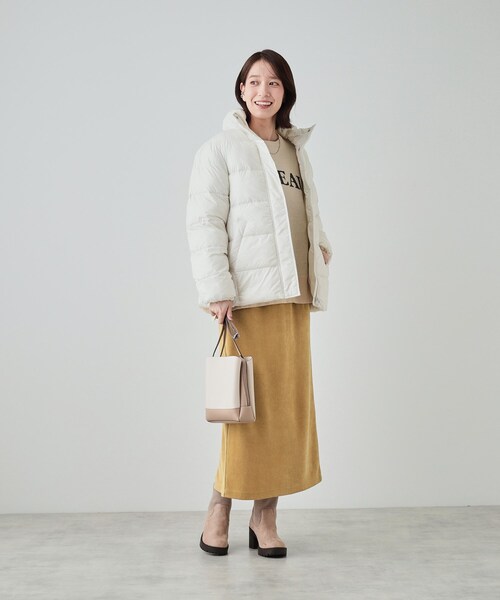 SHOO・LA・RUE（シューラルー）の「◆【洗える/撥水】中綿スタンドカラージャケット（その他アウター・レディース・ブラック/ダークグレー/オフホワイト・04/03/02/01）」の15枚目の写真