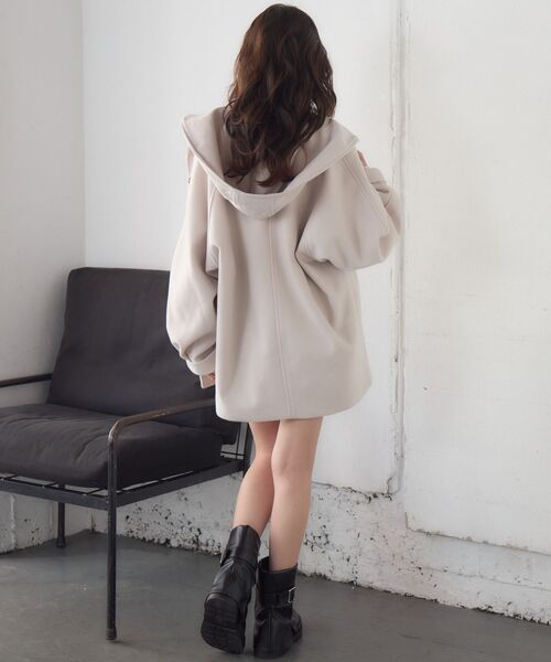 RETRO GIRL（レトロガール）の「Fウールフードミディコート（その他アウター・レディース・ダークブラウン/ナチュラル/ブルー・FREE）」の4枚目の写真