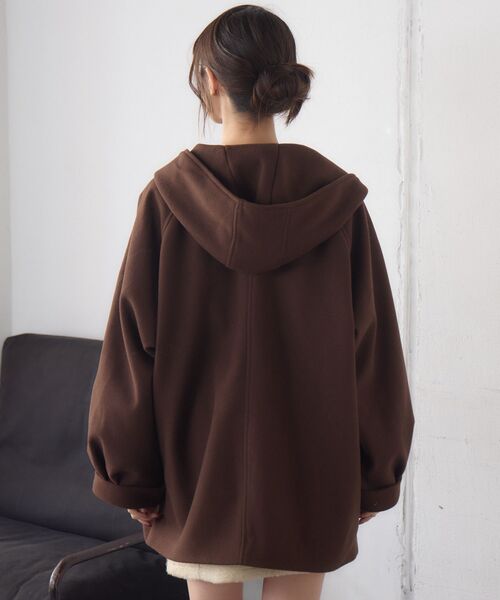 RETRO GIRL（レトロガール）の「Fウールフードミディコート（その他アウター・レディース・ダークブラウン/ナチュラル/ブルー・FREE）」の19枚目の写真