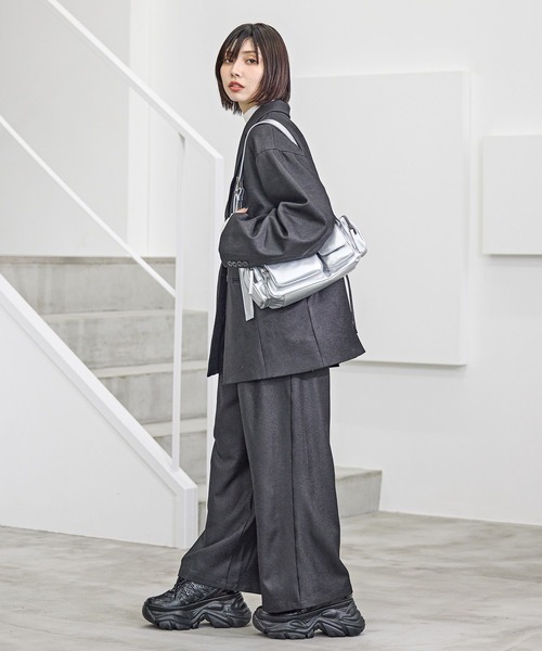 PAGEBOY(ページボーイ)の「<セットアップ対応>タックワイドスラックス(スラックス・レディース・ブラック/グレー/オートミール・FREE)」の14枚目の写真