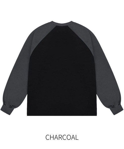 ACOVER（オコボ）の「A'GEM/9 × .kom 『ACOVER/オコボ』 Dreaming Raglan Overfit Long Sleeve /ドリーミングラグランオーバーフィットロングスリーブ（Tシャツ/カットソー・レディース・チャコールグレー/ライトグレー/ブラック・FREE）」の10枚目の写真