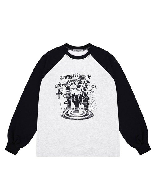 ACOVER（オコボ）の「A'GEM/9 × .kom 『ACOVER/オコボ』 Dreaming Raglan Overfit Long Sleeve /ドリーミングラグランオーバーフィットロングスリーブ（Tシャツ/カットソー・レディース・チャコールグレー/ライトグレー/ブラック・FREE）」の18枚目の写真