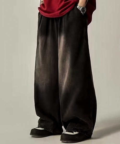 CALIFORNIA OUTFITTERS（カリフォルニア アウトフィッターズ）の「3-11B27 ヴィンテージ風 ワイド ウォッシュデニム（デニムパンツ・メンズ・ブルー/ブラック・M/L/XL/S）」の8枚目の写真