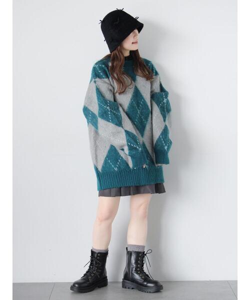 ehka sopo（エヘカソポ）の「シャギーリボンバケットハット（ハット・レディース・グレー/ブラック/キナリ・F）」の8枚目の写真