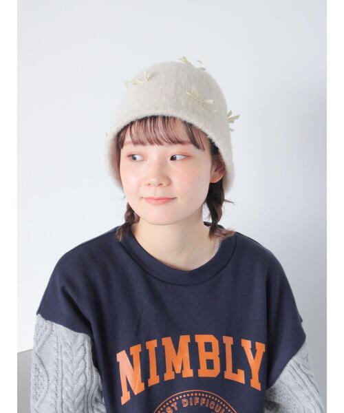 ehka sopo（エヘカソポ）の「シャギーリボンバケットハット（ハット・レディース・グレー/ブラック/キナリ・F）」の5枚目の写真