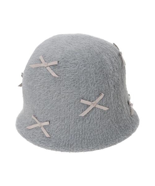 ehka sopo（エヘカソポ）の「シャギーリボンバケットハット（ハット・レディース・グレー/ブラック/キナリ・F）」の4枚目の写真