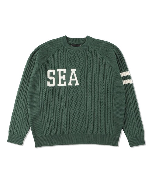WIND AND SEA（ウィンダンシー）の「A HOOP CABLE PULLOVER（ニット/セーター・メンズ・ホワイト/グリーン/ブラック・LARGE/X-LARGE/MEDIUM）」の11枚目の写真