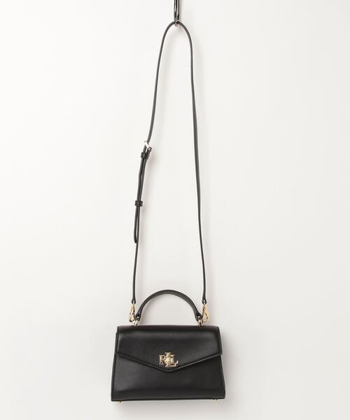 上品デニム×レザー★Ralph Lauren★Farrah スモール サッチェル レザー スモール Farrah サッチェル （ハンドバッグ）｜LAUREN