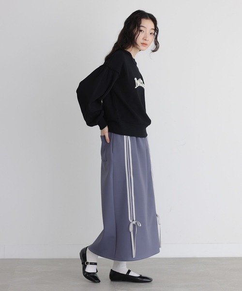 somari imagination（ソマリ イマジネーション）の「『リボンジャージスカート』（スカート・レディース・ブルー/ブラック・2/1）」の8枚目の写真