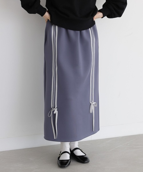 somari imagination（ソマリ イマジネーション）の「『リボンジャージスカート』（スカート・レディース・ブルー/ブラック・2/1）」の3枚目の写真