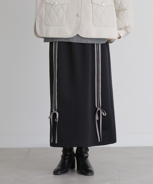 somari imagination（ソマリ イマジネーション）の「『リボンジャージスカート』（スカート・レディース・ブルー/ブラック・2/1）」の4枚目の写真