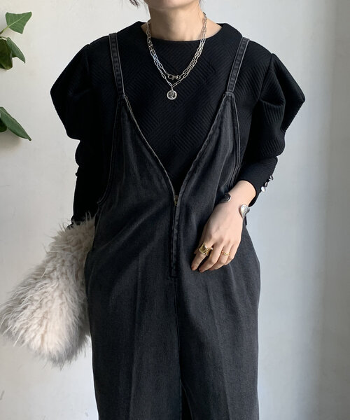 DouDou（ドゥドゥ）の「【WEB限定】パワショルトップス（Tシャツ/カットソー・レディース・ネイビー/ブラック/アイボリー・FREE）」の15枚目の写真