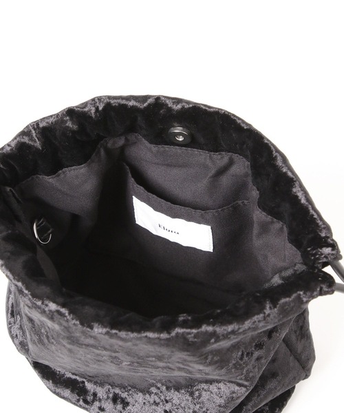 セール】＜スタイリスト福田麻琴さんコラボ＞ベロア巾着バッグ/240251