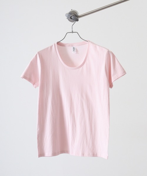 TRUSS（トラス）の「TRUSS ｽﾘﾑﾌｨｯﾄUﾈｯｸTｼｬﾂ（Tシャツ/カットソー・メンズ・ブラック/ホワイト/ピンク/ヘザーグレー/オフホワイト/スカイブルー/イエロー/ネイビー・S/L/XL/M/XS）」の8枚目の写真