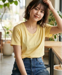 TRUSS（トラス）の「TRUSS ｽﾘﾑﾌｨｯﾄUﾈｯｸTｼｬﾂ（Tシャツ/カットソー）」