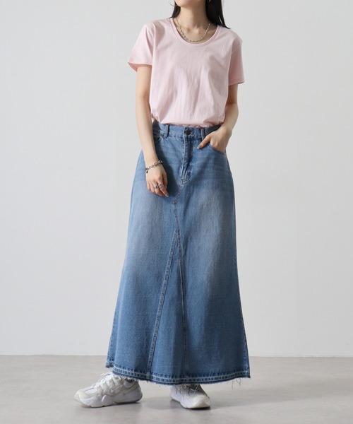 TRUSS（トラス）の「TRUSS ｽﾘﾑﾌｨｯﾄUﾈｯｸTｼｬﾂ（Tシャツ/カットソー・メンズ・ブラック/ホワイト/ピンク/ヘザーグレー/オフホワイト/スカイブルー/イエロー/ネイビー・S/L/XL/M/XS）」の20枚目の写真