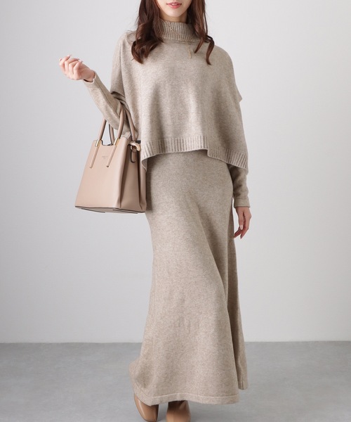 Lace Ladies(レースレディース)の「【2点セット】 サイド リボン トップス付き ワンピース アンサンブル(ワンピース・レディース・ブラック/グレー/ベージュ・FREE/S)」の14枚目の写真