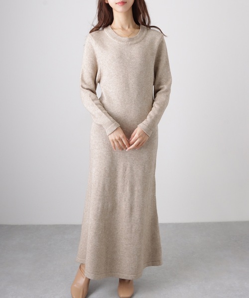 Lace Ladies(レースレディース)の「【2点セット】 サイド リボン トップス付き ワンピース アンサンブル(ワンピース・レディース・ブラック/グレー/ベージュ・FREE/S)」の16枚目の写真