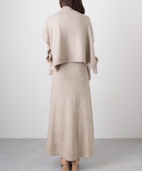 Lace Ladies(レースレディース)の「【2点セット】 サイド リボン トップス付き ワンピース アンサンブル(ワンピース・レディース・ブラック/グレー/ベージュ・FREE/S)」の20枚目の写真
