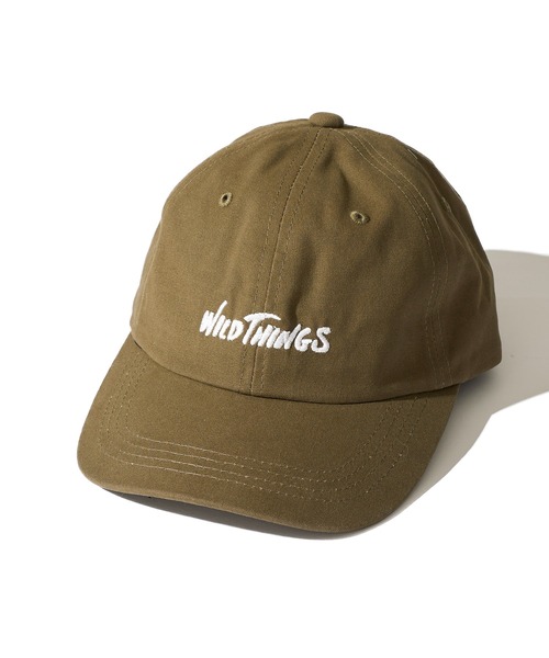WILD THINGS（ワイルドシングス）の「【WILD THINGS/ワイルドシングス】LOGO CAP / フロントロゴ刺繍キャップ（キャップ・メンズ・オリーブ/アイボリー/ブラック/ベージュ/ネイビー・FREE）」の4枚目の写真