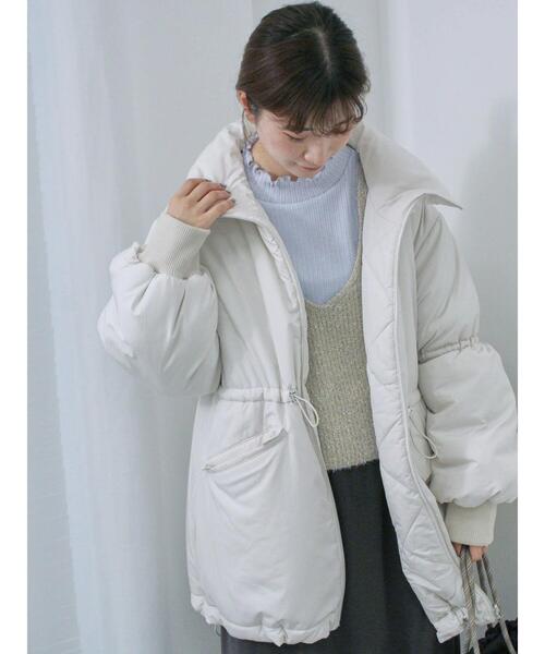 Samansa Mos2 blue（サマンサモスモスブルー）の「リバーシブルドロスト中綿コート（その他アウター・レディース・ブラック/モカ/オフホワイト・F）」の8枚目の写真