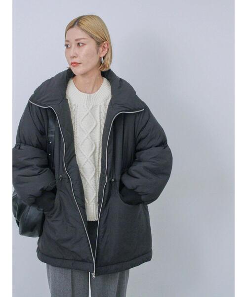 Samansa Mos2 blue（サマンサモスモスブルー）の「リバーシブルドロスト中綿コート（その他アウター・レディース・ブラック/モカ/オフホワイト・F）」の15枚目の写真