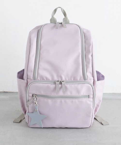 PUPPAPUPO（プッパプーポ）の「キッズリュック チャーム付き Mサイズ（バックパック/リュック・キッズ・グレー/ベージュ/ブラック・FREE）」の3枚目の写真