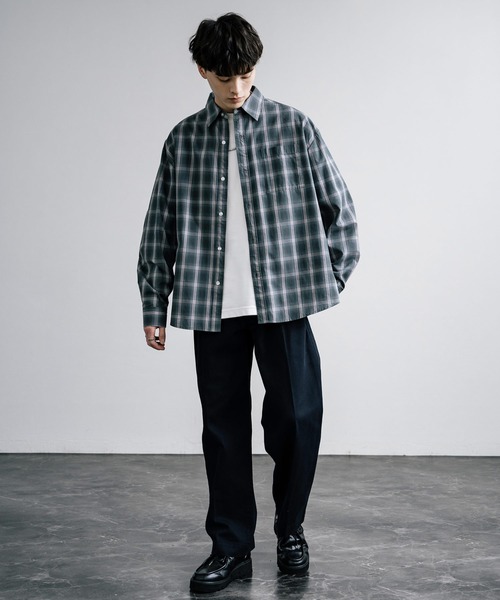 Rocky Monroe（ロッキーモンロー）の「センタープレスツータックフレンチチノワイドパンツ（チノパンツ・メンズ・ネイビー/ブラック/モスグリーン/ライトベージュ/ベージュ・マルチサイズ）」の10枚目の写真