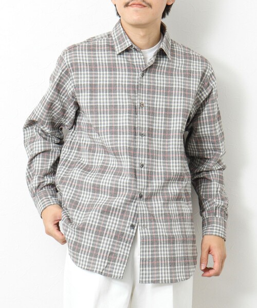 NOLLEY’S(ノーリーズ)の「シャギーチェック レギュラーシャツ(シャツ/ブラウス・メンズ・グリーン系その他/ブルー系その他/ホワイト系その他・M/L/S)」の11枚目の写真