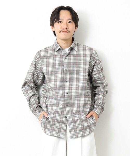NOLLEY’S(ノーリーズ)の「シャギーチェック レギュラーシャツ(シャツ/ブラウス・メンズ・グリーン系その他/ブルー系その他/ホワイト系その他・M/L/S)」の14枚目の写真