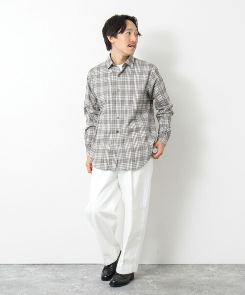 NOLLEY’S(ノーリーズ)の「シャギーチェック レギュラーシャツ(シャツ/ブラウス・メンズ・グリーン系その他/ブルー系その他/ホワイト系その他・M/L/S)」の19枚目の写真