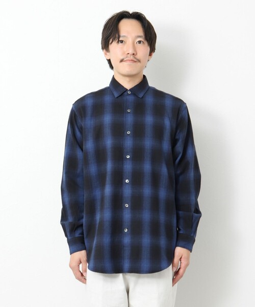 NOLLEY’S(ノーリーズ)の「シャギーチェック レギュラーシャツ(シャツ/ブラウス・メンズ・グリーン系その他/ブルー系その他/ホワイト系その他・M/L/S)」の6枚目の写真