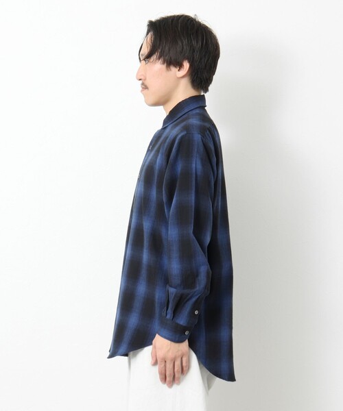 NOLLEY’S(ノーリーズ)の「シャギーチェック レギュラーシャツ(シャツ/ブラウス・メンズ・グリーン系その他/ブルー系その他/ホワイト系その他・M/L/S)」の7枚目の写真