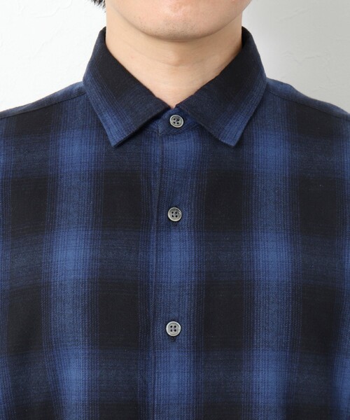 NOLLEY’S(ノーリーズ)の「シャギーチェック レギュラーシャツ(シャツ/ブラウス・メンズ・グリーン系その他/ブルー系その他/ホワイト系その他・M/L/S)」の9枚目の写真