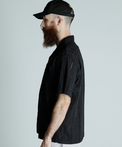 試着のみSchott CR SHIRT ’EMBROIDERY XL 黒　シャツ Schott/ショット/CR SHIRT 'EMBROIDERY'/コットン レーヨン 刺繍