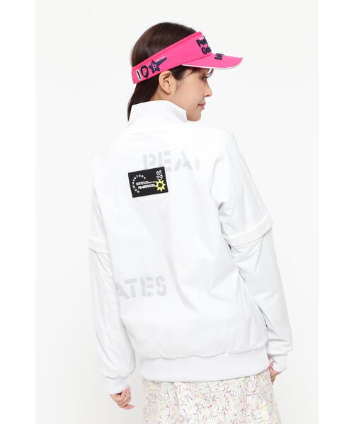 美品　定価6万　パーリーゲイツ リバーシブル 4way中綿ブルゾン ニコちゃんＳ サイズ②パーリーゲイツ☆リバーシブルブルゾン☆新品☆4way