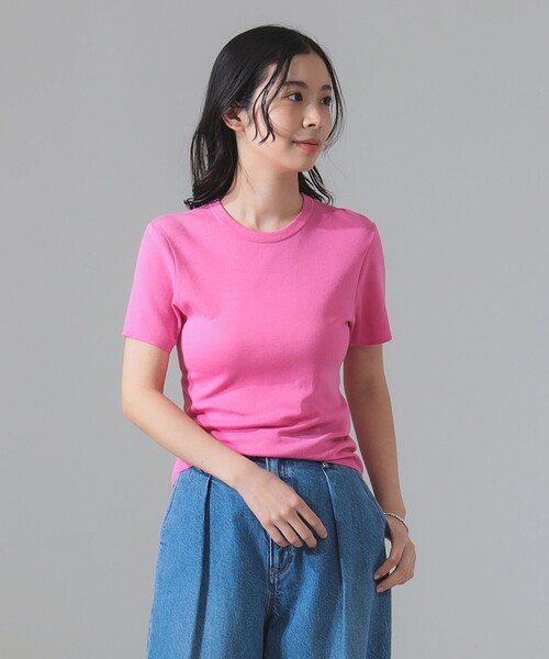 セール】ATON / FRESCA CIRCULAR RIB ショートスリーブ プル