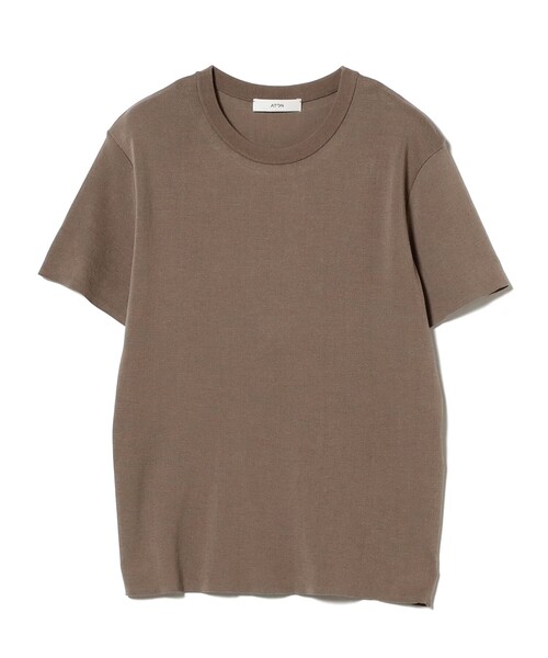 ニット セーター ATON / FRESCA CIRCULAR RIB ショートスリーブ プルオーバー レディース セール】ATON / FRESCA CIRCULAR RIB ショートスリーブ プル