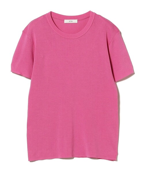 ニット セーター ATON / FRESCA CIRCULAR RIB ショートスリーブ プルオーバー レディース セール】ATON / FRESCA CIRCULAR RIB ショートスリーブ プル