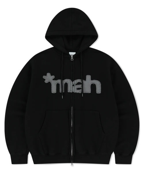さらに100円引き◆MAHAGRID◆CURVED CUT HOODIE mahagrid/マハグリッド』 CUT OFF APPLIQUE ZIP-UP HOODIE