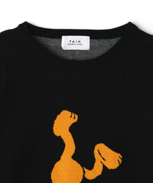 TAIN DOUBLE PUSH（タインダブルプッシュ）の「TAIN DOUBLE PUSH/タインダブルプッシュ/Exc. CREW KNIT（ニット/セーター・メンズ・ブラック/ブルー/ホワイト・L/M）」の16枚目の写真