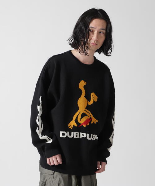 TAIN DOUBLE PUSH（タインダブルプッシュ）の「TAIN DOUBLE PUSH/タインダブルプッシュ/Exc. CREW KNIT（ニット/セーター・メンズ・ブラック/ブルー/ホワイト・L/M）」の3枚目の写真