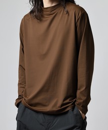 モックネック 裏起毛 無地 長袖 Tシャツ