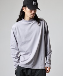 モックネック 裏起毛 無地 長袖 Tシャツ