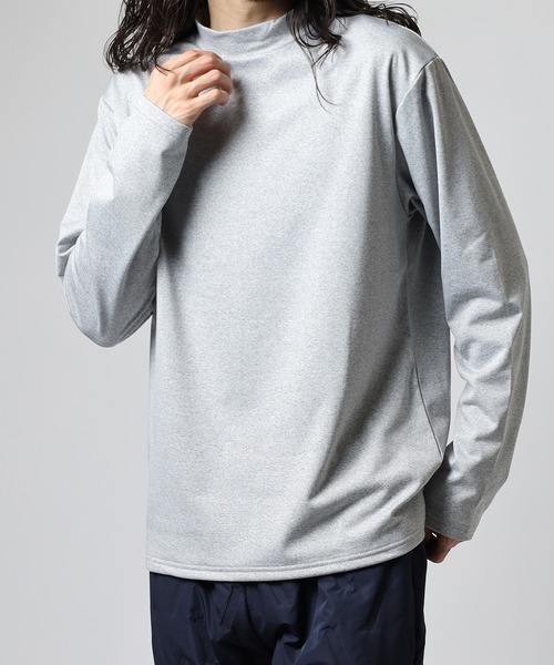 FUNALIVE(ファンアライブ)の「モックネック 裏起毛 無地 長袖 Tシャツ(Tシャツ/カットソー・メンズ・ホワイト/チャコールグレー/ブラック/グレイッシュベージュ/ベージュ/ネイビー・L/LL/M)」の22枚目の写真
